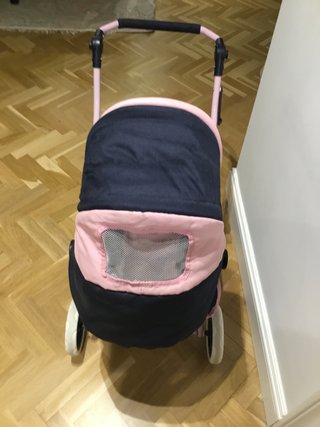 Cochecito de muñecas rosa y azul