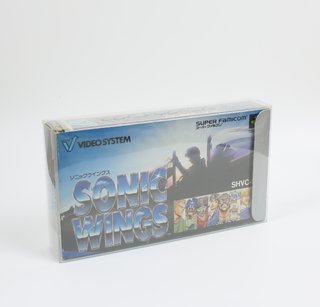 Sonic Wings SFC SNES Super Famicom con funda PET