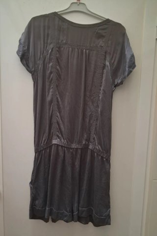 Mono corto 100% SEDA  Massimo Dutti Gris Antracita