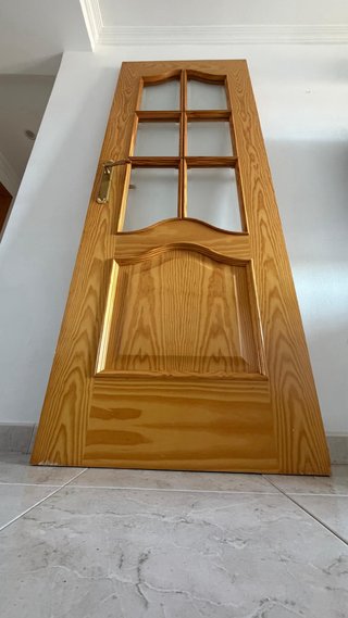 Puerta madera pino maciza