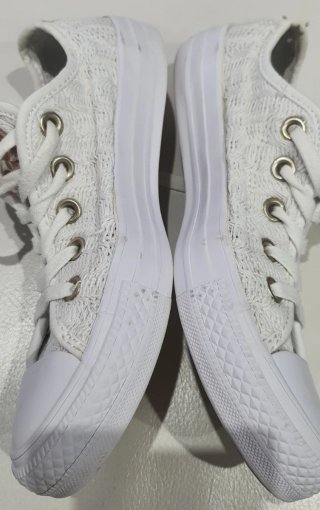 Converse bajas encaje beige crudo Talla 36