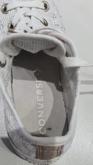 Converse bajas encaje beige crudo Talla 36