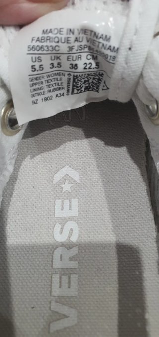 Converse bajas encaje beige crudo Talla 36