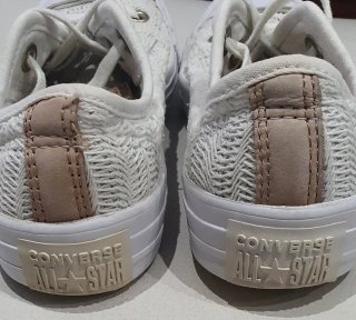 Converse bajas encaje beige crudo Talla 36