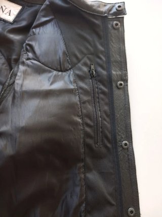Chaleco Piel Harley-Davidson Motero Negro