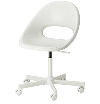 Silla de oficina blanca giratoria