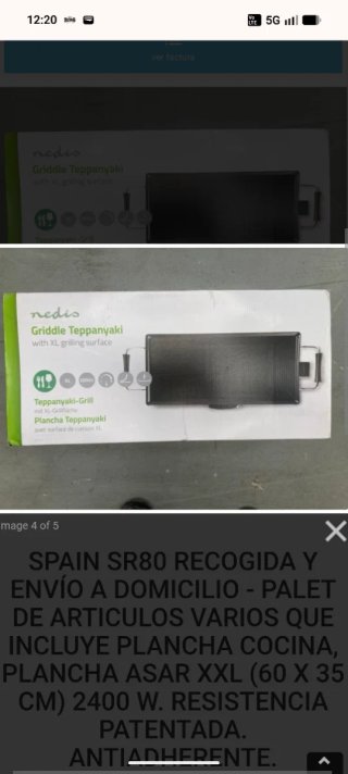 Plancha Cocina Teppanyaki Nedis XXL