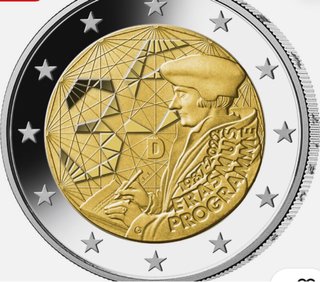 Moneda 2 Euros Programa Erasmus