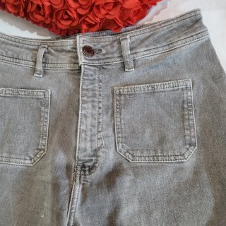 Vaqueros cortos grises zara Talla M