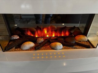 Estufa Chimenea Cheminarte Blanca y Cristal