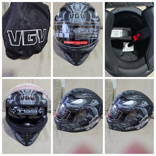 Casco Moto VGV Negro Gris