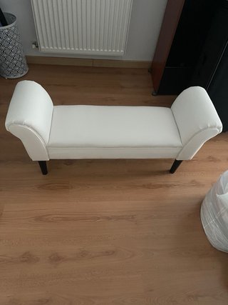 Diván blanco de lino
