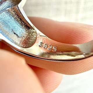 Anello Argento S925 Verde Smaltato e Zirconi