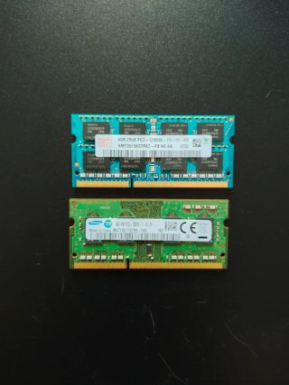 4GB DDR3 PC3-12800S Hynix + 4GB DDR3 PC3L-12800S S