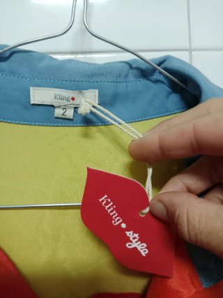 Blusa tipo seda larga diseño