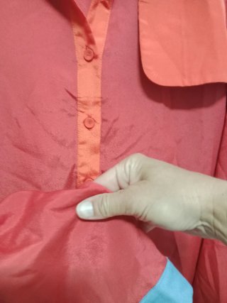 Blusa tipo seda larga diseño