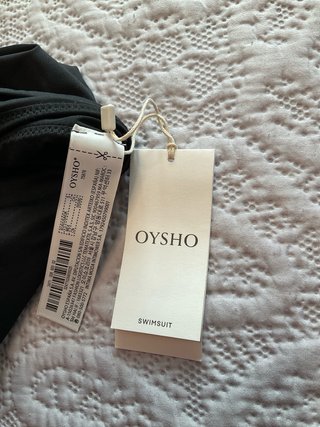 Bañador Oysho Talla S Negro Nuevo