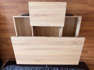 Mesa de centro elevable de madera