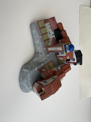 Figura pueblecito Belén pintada a mano