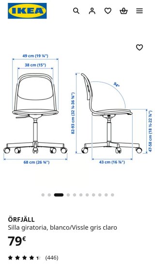 Silla giratoria Ikea Orfjall