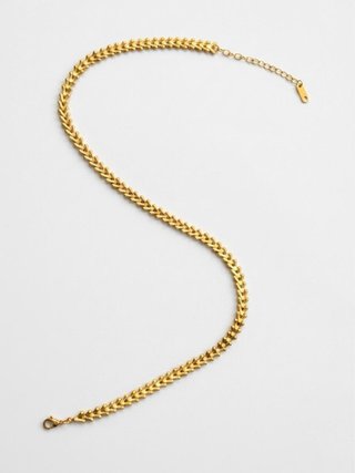 Collana girocollo in acciaio inox placcata oro