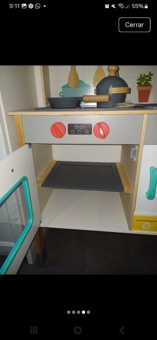 Cocina de juguete de madera