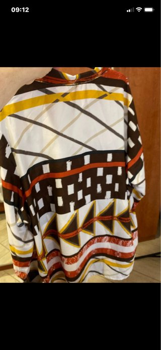Camicia vintage XL marrone e multicolor