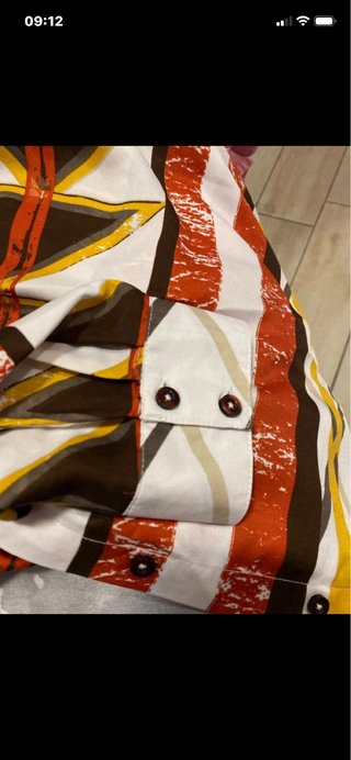 Camicia vintage XL marrone e multicolor