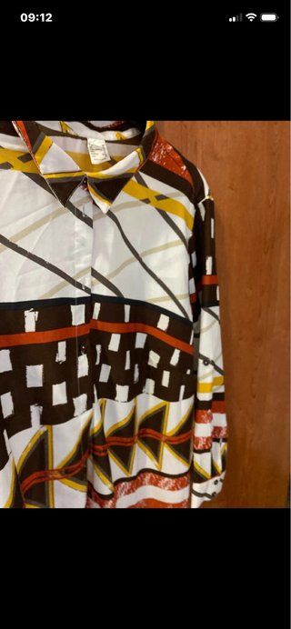 Camicia vintage XL marrone e multicolor