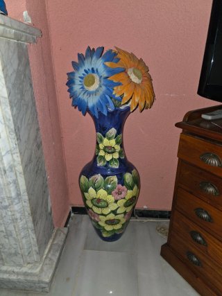 Jarrón Cerámica Decorativo Flores