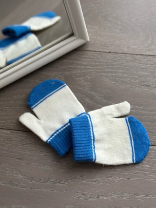 Guanti bimbo righe blu e bianche