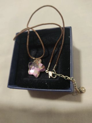 Collar Swarovski Corazón Cristal Rosa Morado