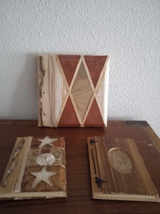 Álbum y libretas de bambú