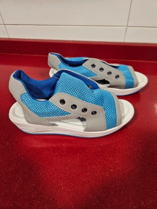 Sandalias Talla 36 Azul y Gris