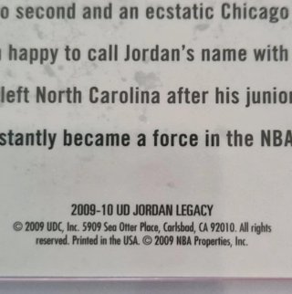 BCCG 10 Michael Jordan 2009-10 Upper Deck