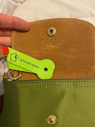 Mala Longchamp La Pliage M Verde Nova