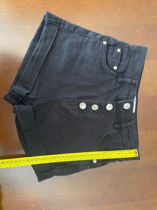 Shorts jeans Bershka neri vita alta