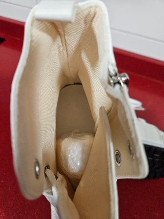 Botines blancos caña alta talla 38