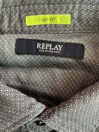 Camicia Replay Micro Fantasia Uomo