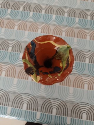 Jarrón decorativo cerámica multicolor