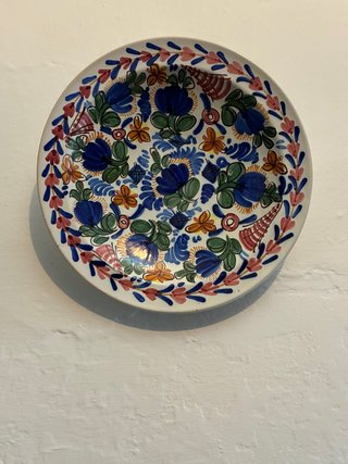 Plato decorativo de pared floral