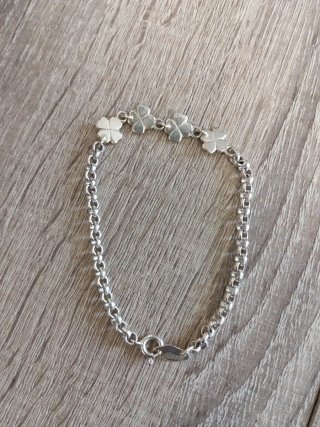 Pulsera Plata Flores Esmaltadas Multicolor