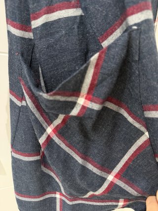 Vestido Zara cuadros azul y rojo