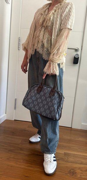 Original Loewe Mini Boston Anagram Denim