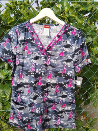 Casaca Clínica Dickies Talla S Rosa/Gris