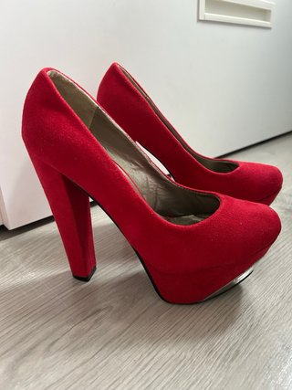 Tacones Sissy Boy Plataforma Talla 37 rojos
