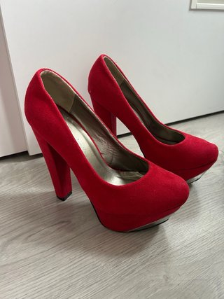 Tacones Sissy Boy Plataforma Talla 37 rojos