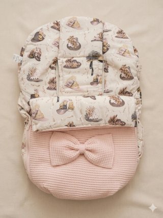 Saquito para bebé con estampado de sombreros