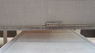 Mesa cristal blanca y 4 sillas exterior
