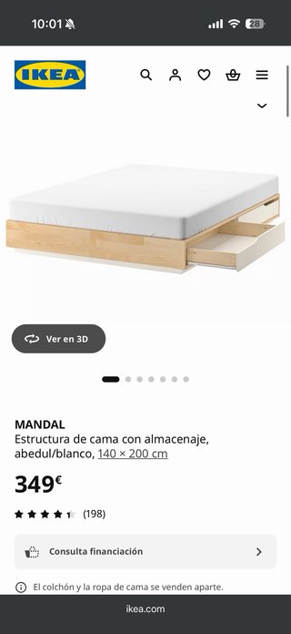 Somier Ikea Madera